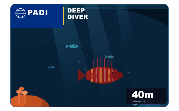 Курс дайвинга PADI Deep Diver - глубокие погружения до 40 метров